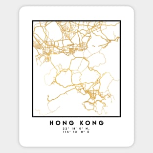 HONG KONG CHINA CITY STREET MAP ART Magnet